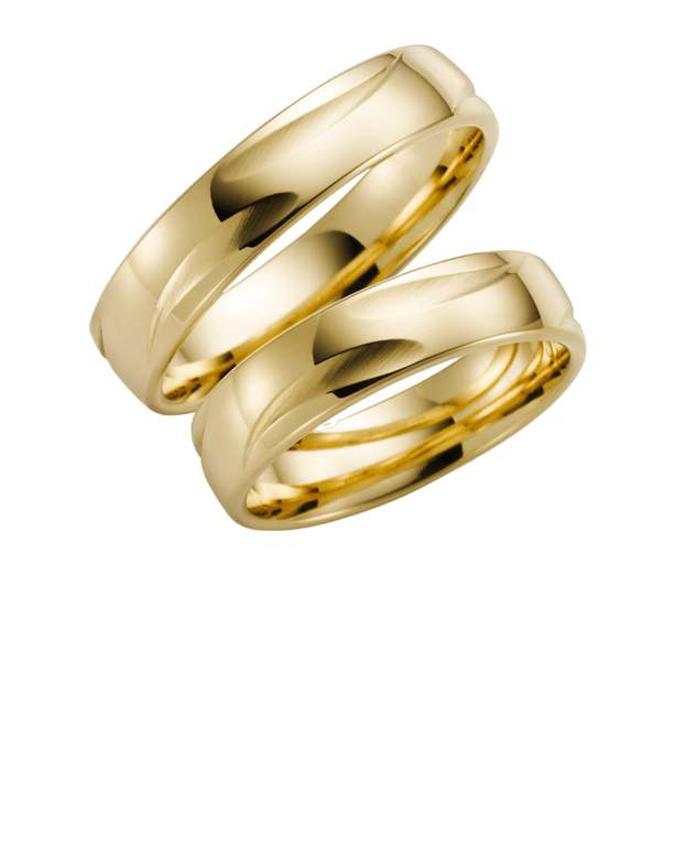 14 K Gelbgold Ehering Wisteria Damen H68