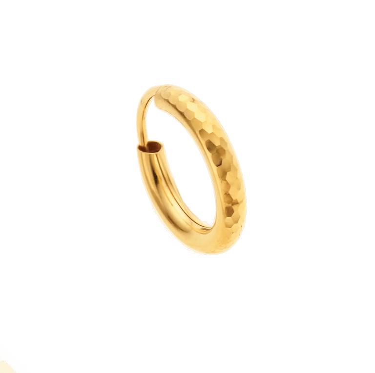 Herrenohrring, 585 Gelbgold, 15 mm