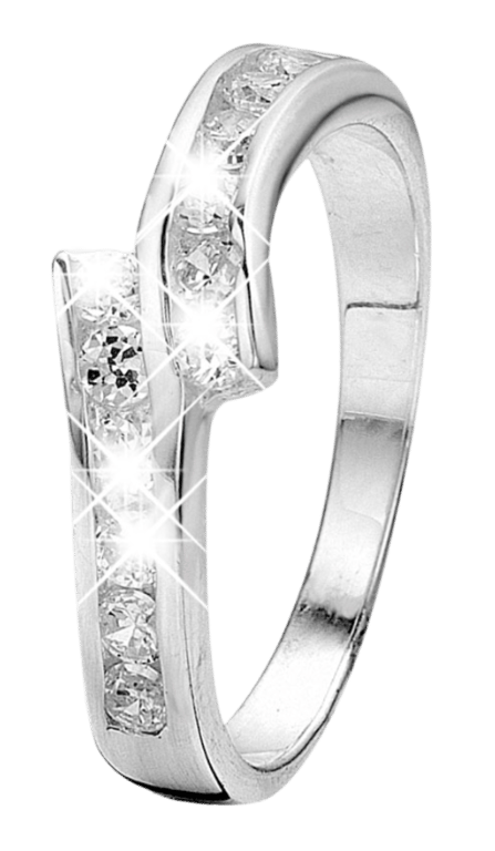 Zilveren ring met zirkonia