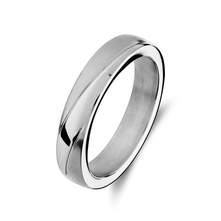 Gerecycled stainless steel liefdesring sydney dames