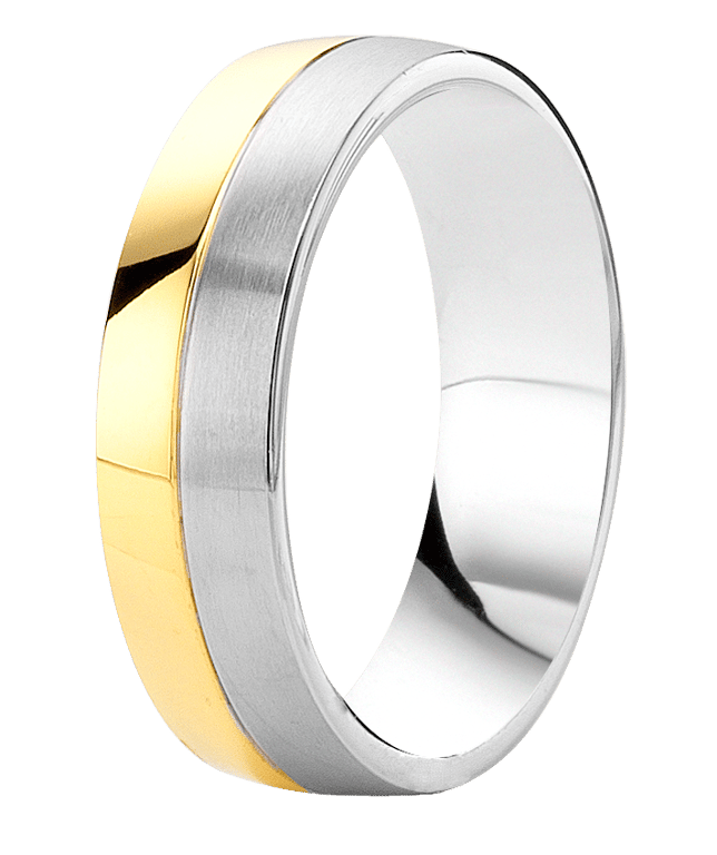 Stalen goldplated herenvriendschapsring Praag