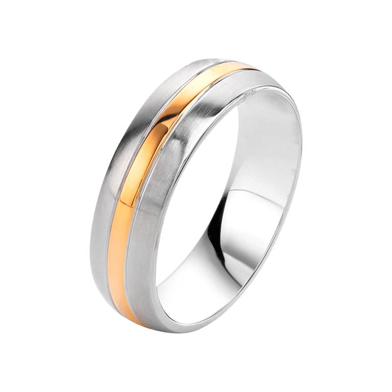 Gerecycleerd stainless steel liefdesring seville heren