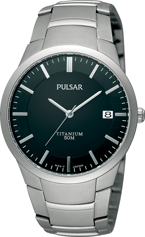 Pulsar titanium heren horloge PS9013X1