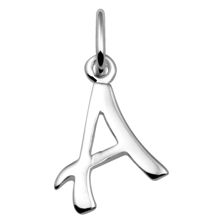 Zilveren hanger alfabet