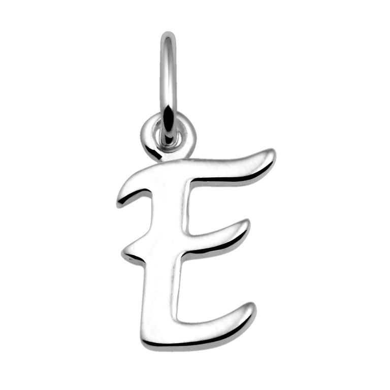 Zilveren  letterhanger E