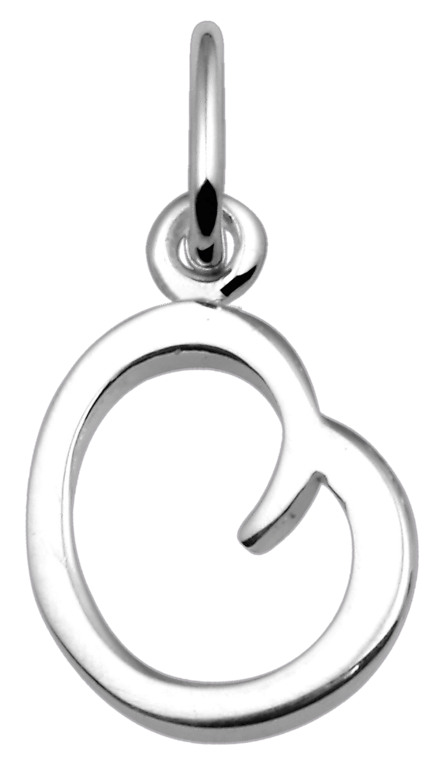 Zilveren hanger alfabet
