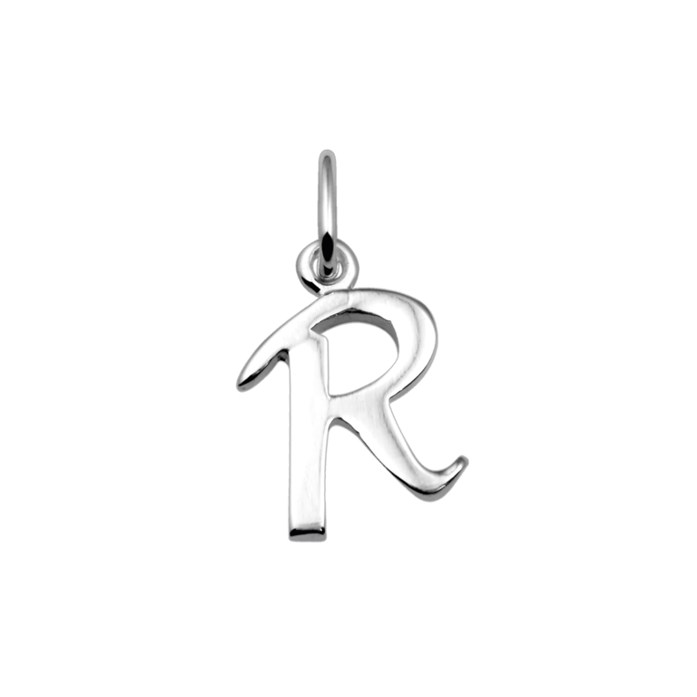 Silberner Buchstabenanhänger R