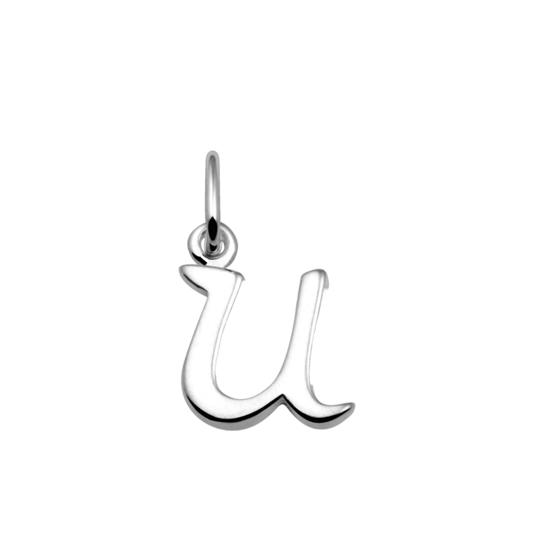 Zilveren  letterhanger U