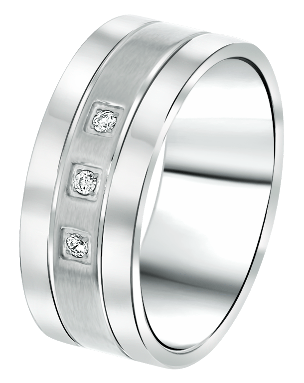 Gerecycled stainless steel vriendschapsring aruba dames