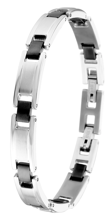 Gerecycled stainless steel jongensarmband schakel