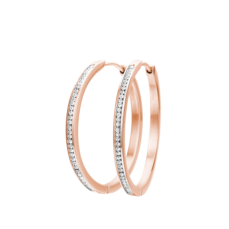 More combinations gerecycled stainless steel oorringen kristal voor dames