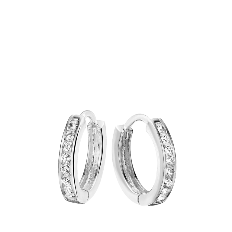 Ohrringe, 925 Silber, mit Zirkonia