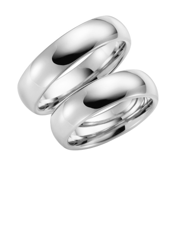 Weißgoldener Ehering Delphine Damen 14 karat H60W