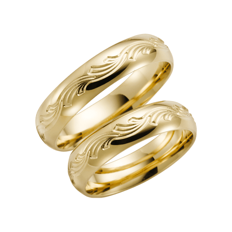 14 K geelgouden trouwring Lenteroos Heren H91