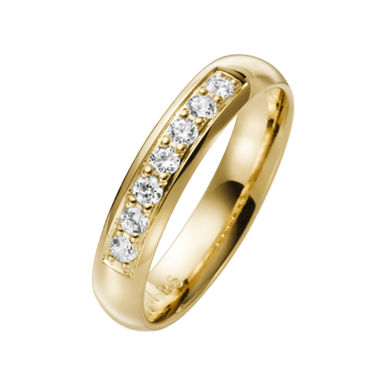 14K geelgouden trouwring diamant Phlox Line H94