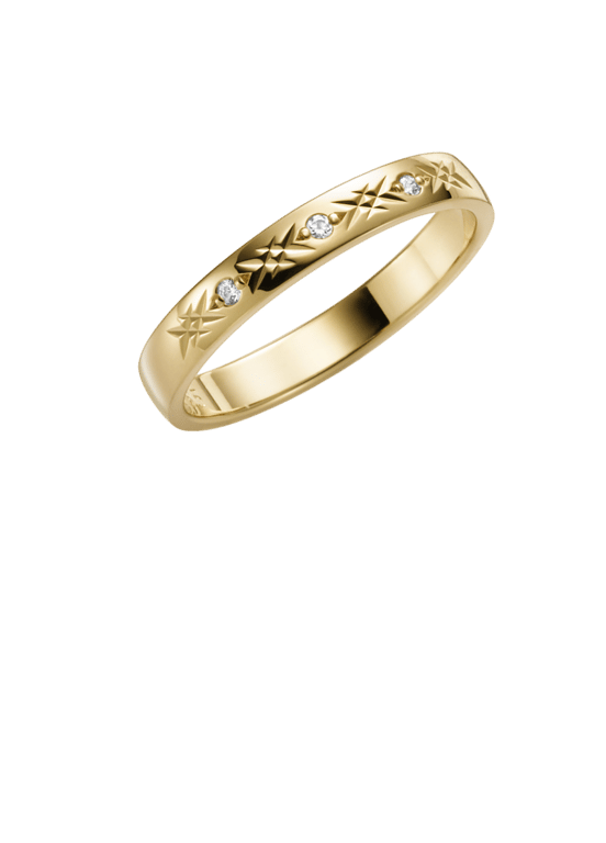 14K geelgouden trouwring diamant Acacia Dames  H96