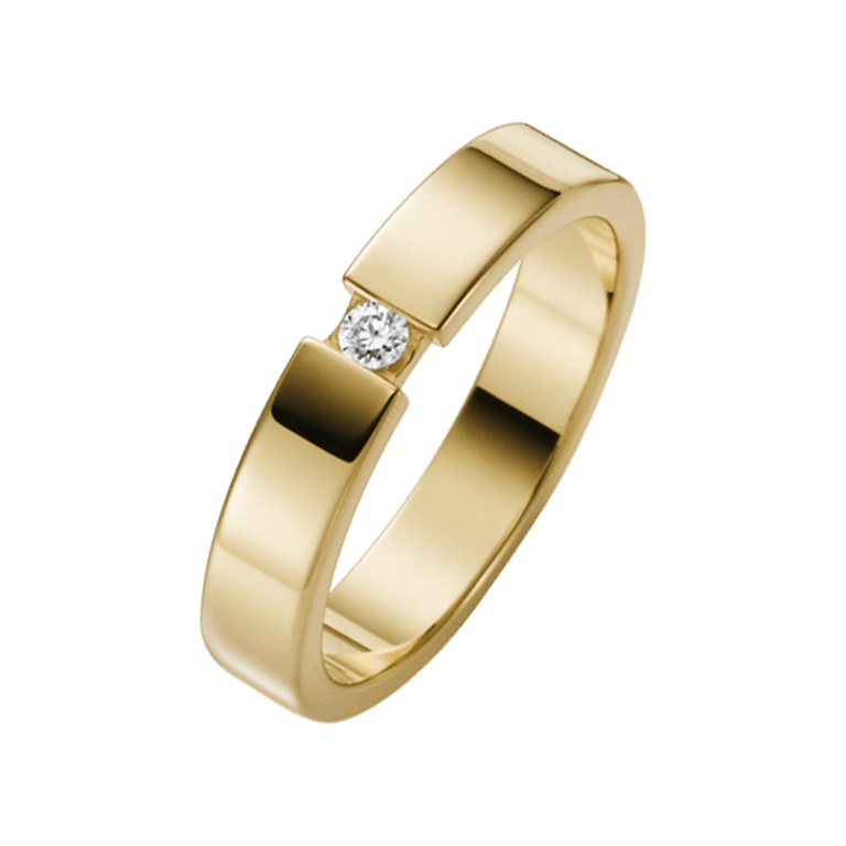 14K geelgouden trouwring diamant Muscari Dames H99