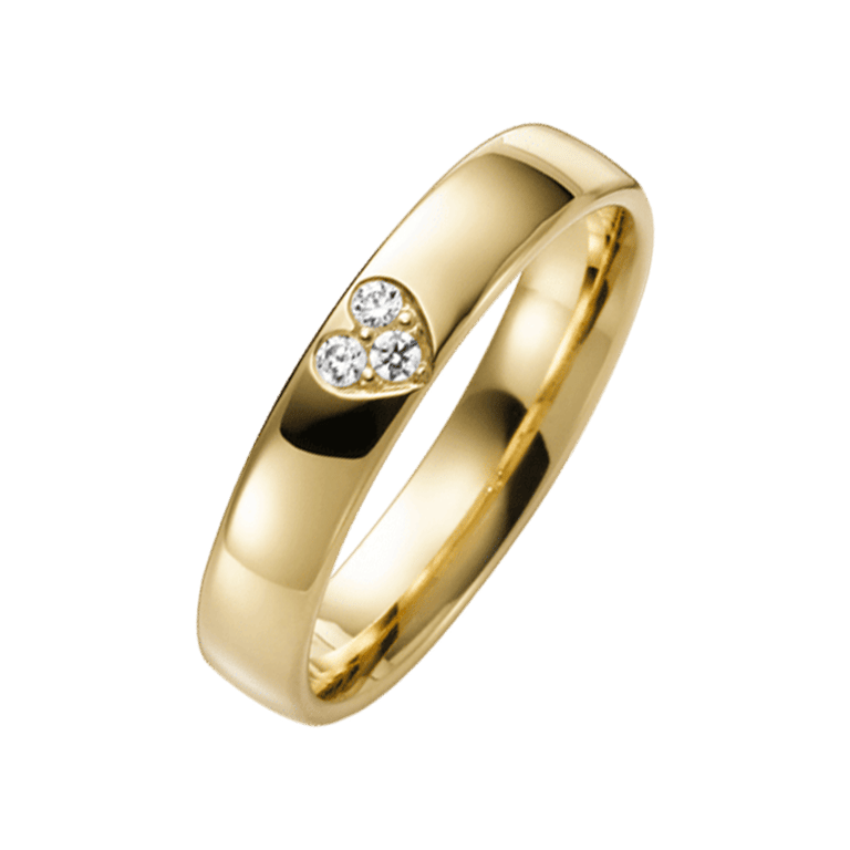 14K geelgouden trouwring diamant Duizendschoon H93