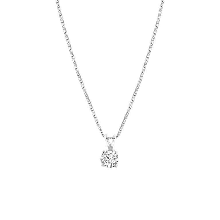 Zilveren ketting met hanger met Swarovski zirkonia voor dames