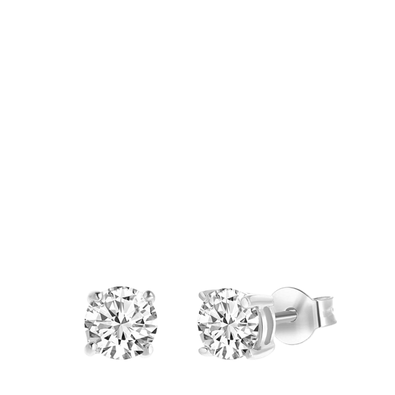 Silberne Ohrstecker mit Swarovski-Zirkonia für Damen