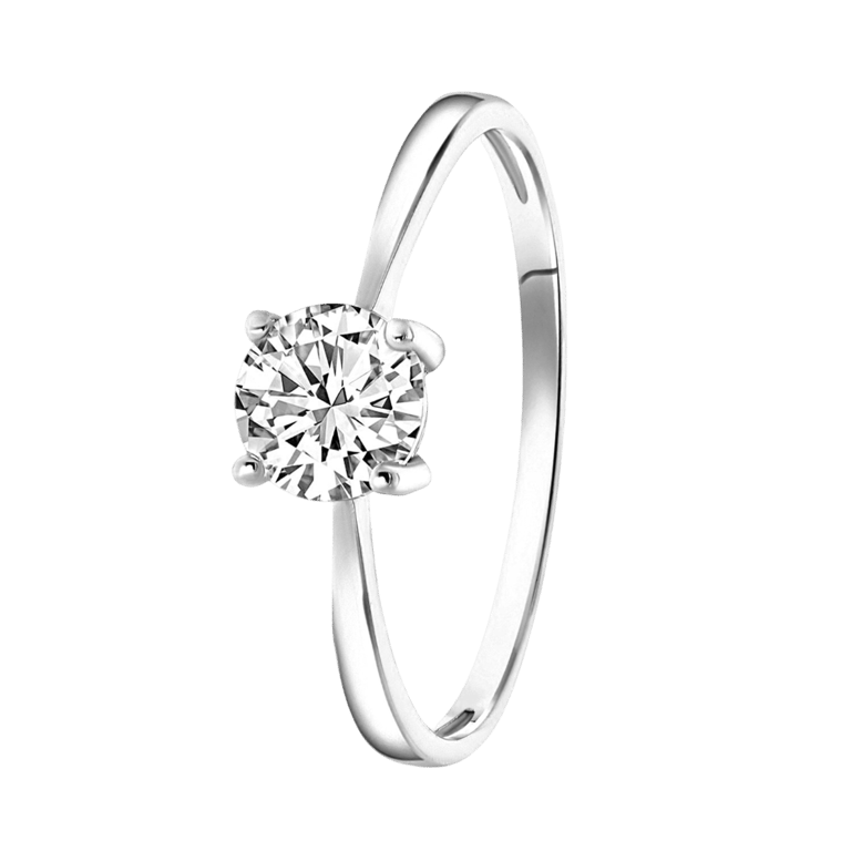 Zilveren ring met zirkonia