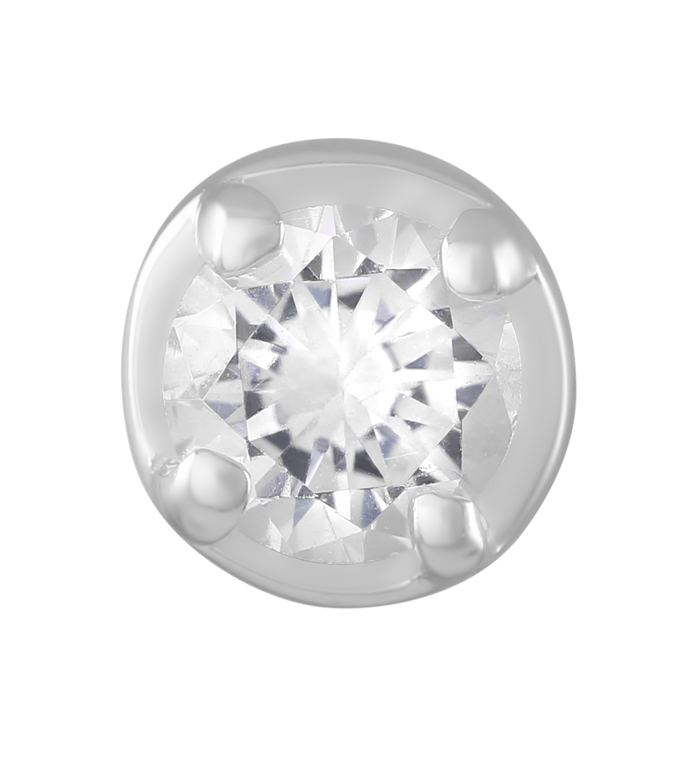 Silberanhänger rund mit Zirkonia