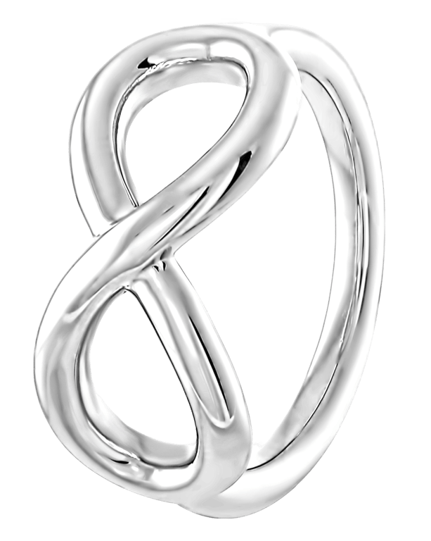 Stalen ring glans infinity
