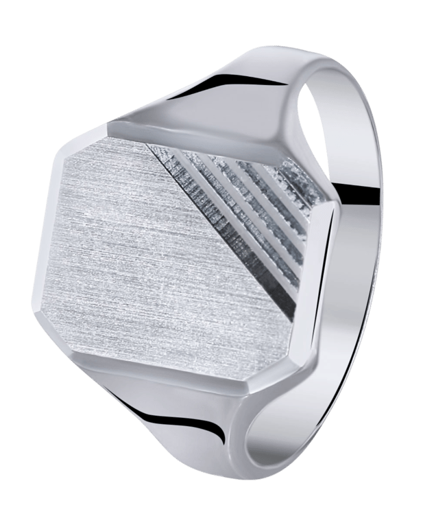 Zilveren heren zegelring