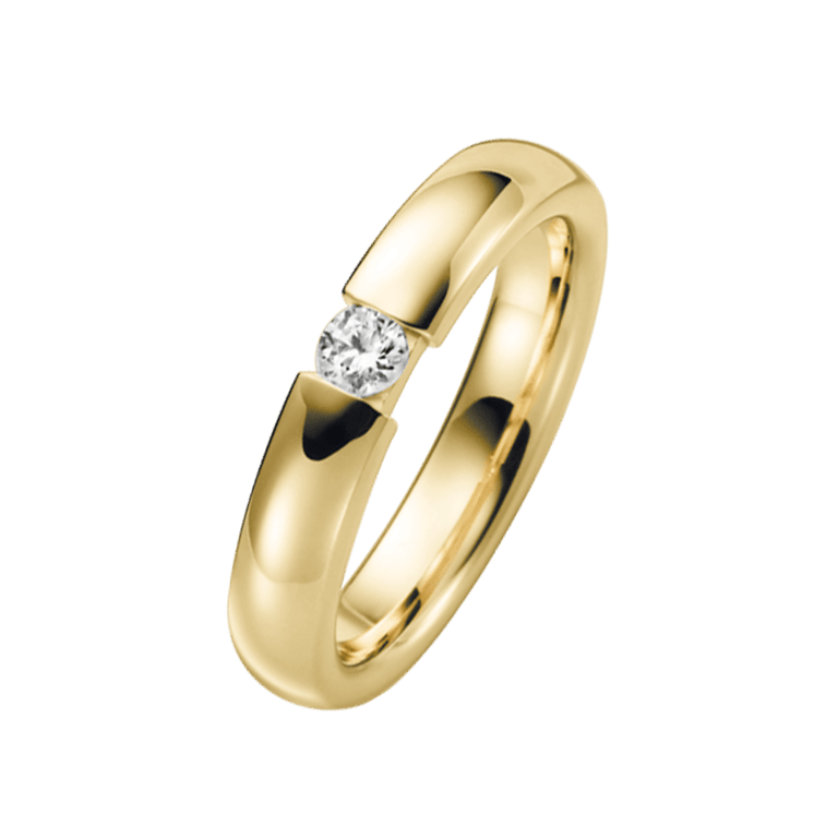 14Kgeelgouden trouwring diamant Morgenster H79