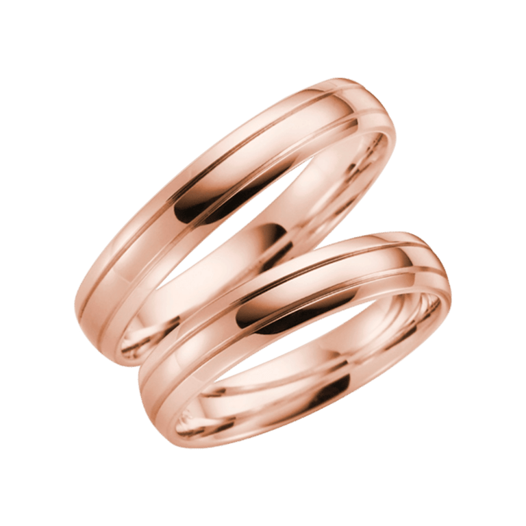 Trauring Flora für Damen aus 585 Rotgold H12