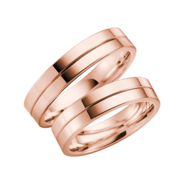 Trauring Orchidee aus 585 Rotgold für Damen H41Rose