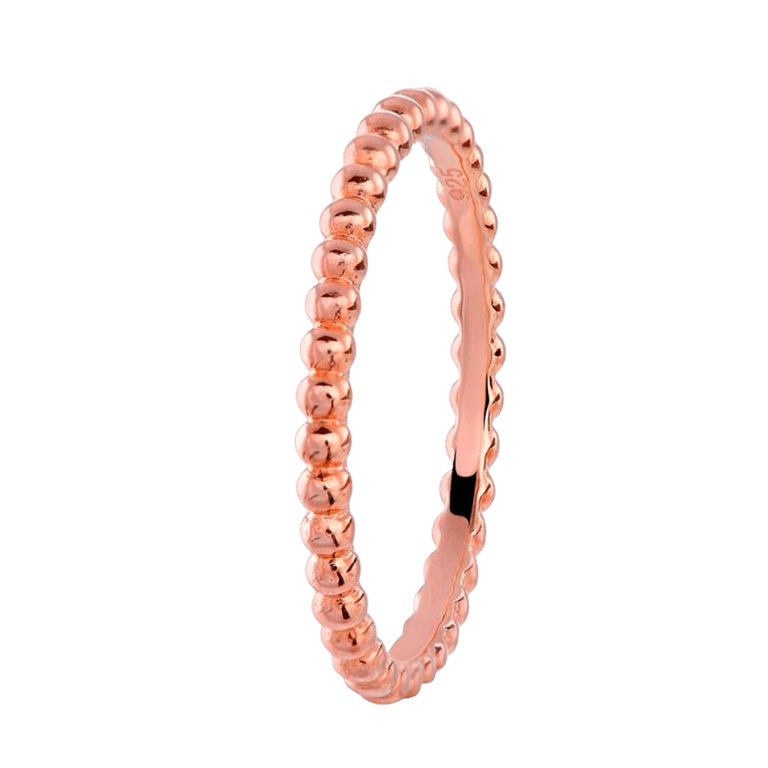 Zilveren roséplated ring voor dames