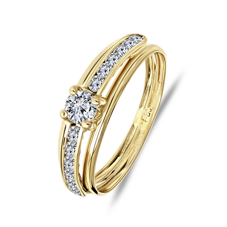 Ring, 585 Gelbgold, mit Zirkonia