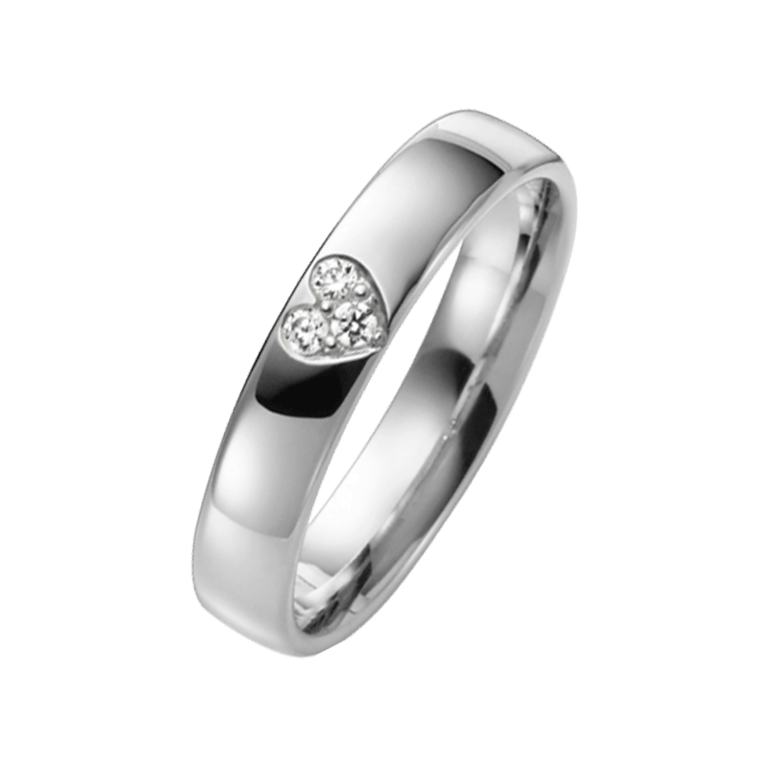 Palladium trouwring diamant Duizendschoon H93P