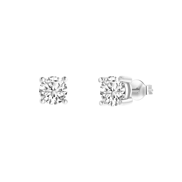 Silberne Ohrstecker mit Swarovski-Zirkonia für Damen