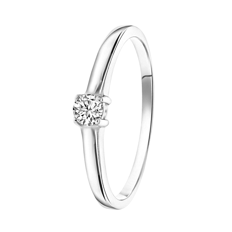 Zilveren ring met swarovski zirconia voor dames