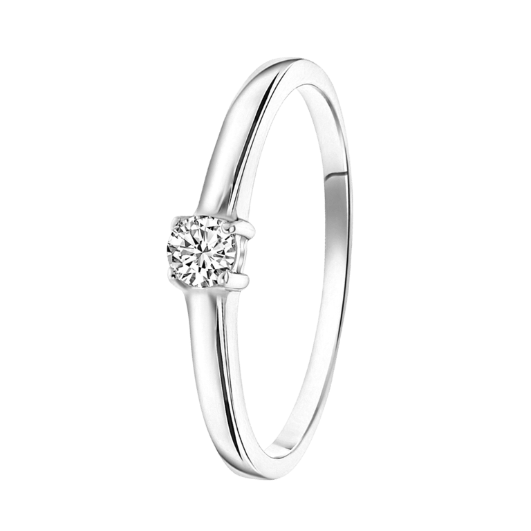 Zilveren ring met zirkonia