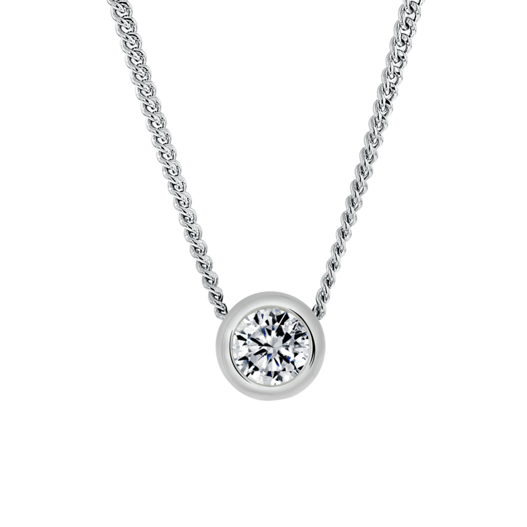 Zilveren ketting met hanger zirkonia