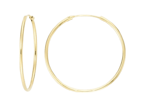 Ohrringe, 585 Gelbgold, 25 mm