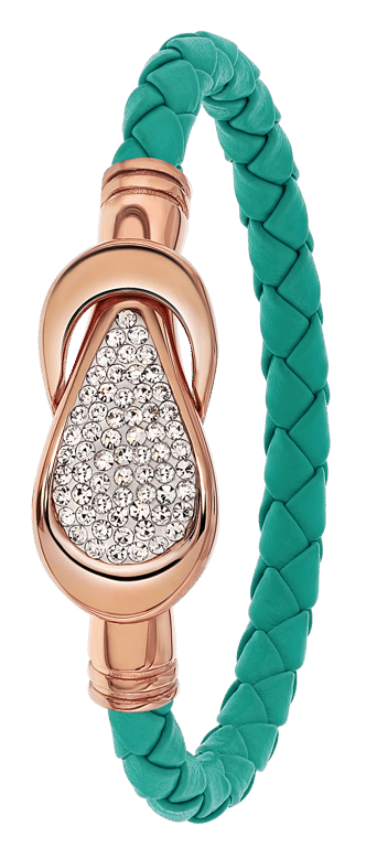 Stalen roséplated armband met kristal voor dames