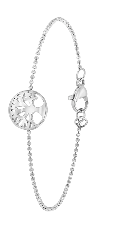 Gerecycled stainless steel armband levensboom