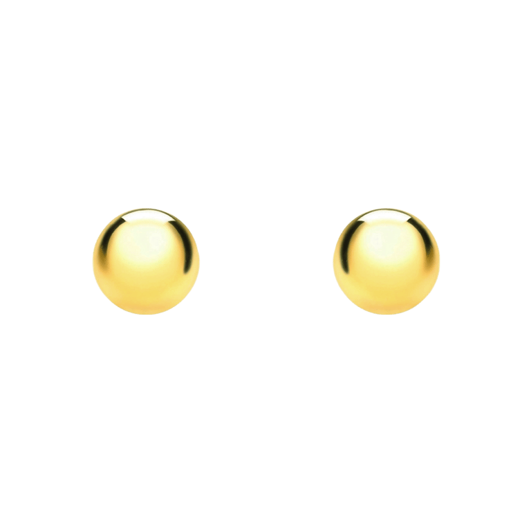 Ohrringe aus 375 Gold, Kugel, 4 mm