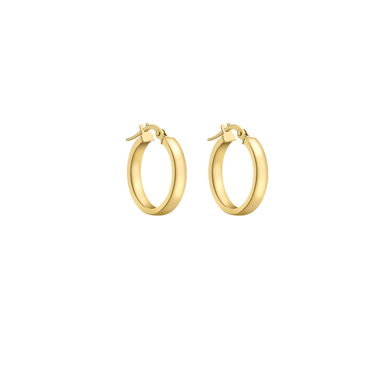 375 Gold Creolen glatt 15 mm