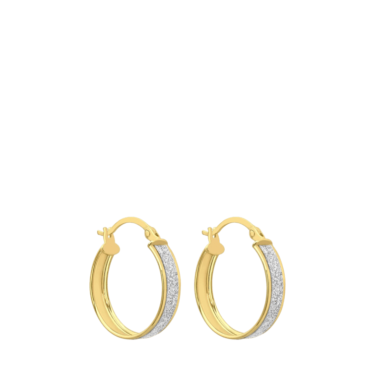 Ohrringe aus 375 Gold, 17 mm