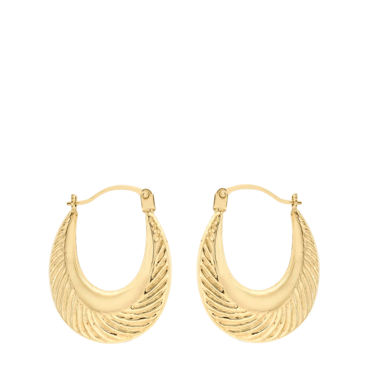 9 karaatoorbellen swirl ovaal voor dames