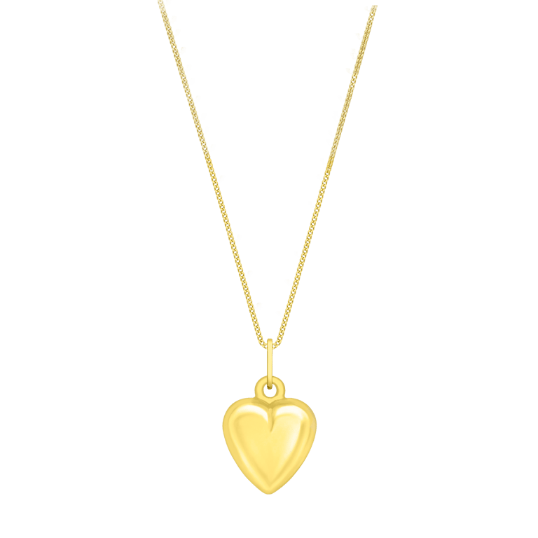 9 Karaat ketting met hanger hart