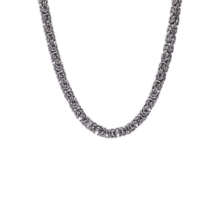 Gerecycled stainless steel ketting koningsschakel voor heren