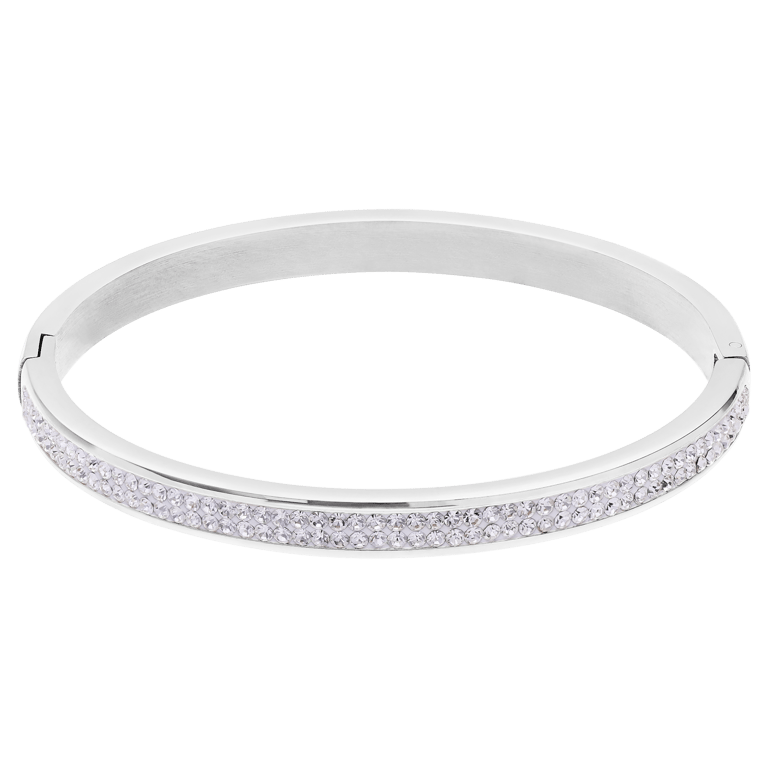 Gerecycled stainless steel kinderarmband wit kristal