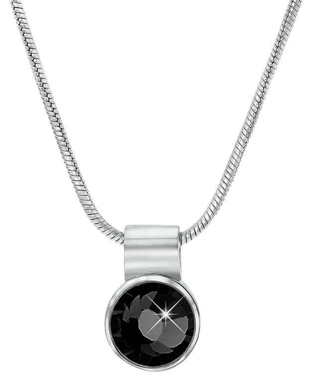 Gerecycled stalen ketting met zwarte zirkonia