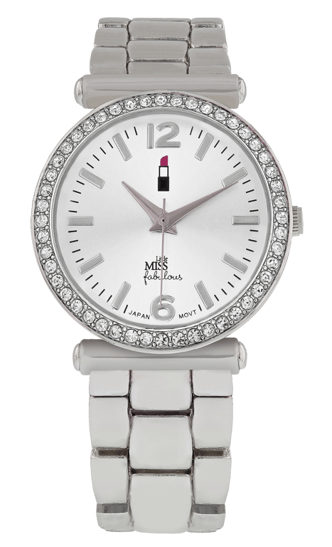 Little Miss Fabulous Kinder Horloge Zilverkleurig